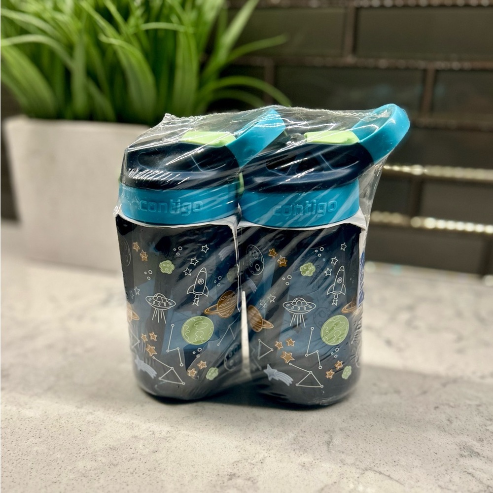 Contigo Blue Kids Space-Themed Water Bottles